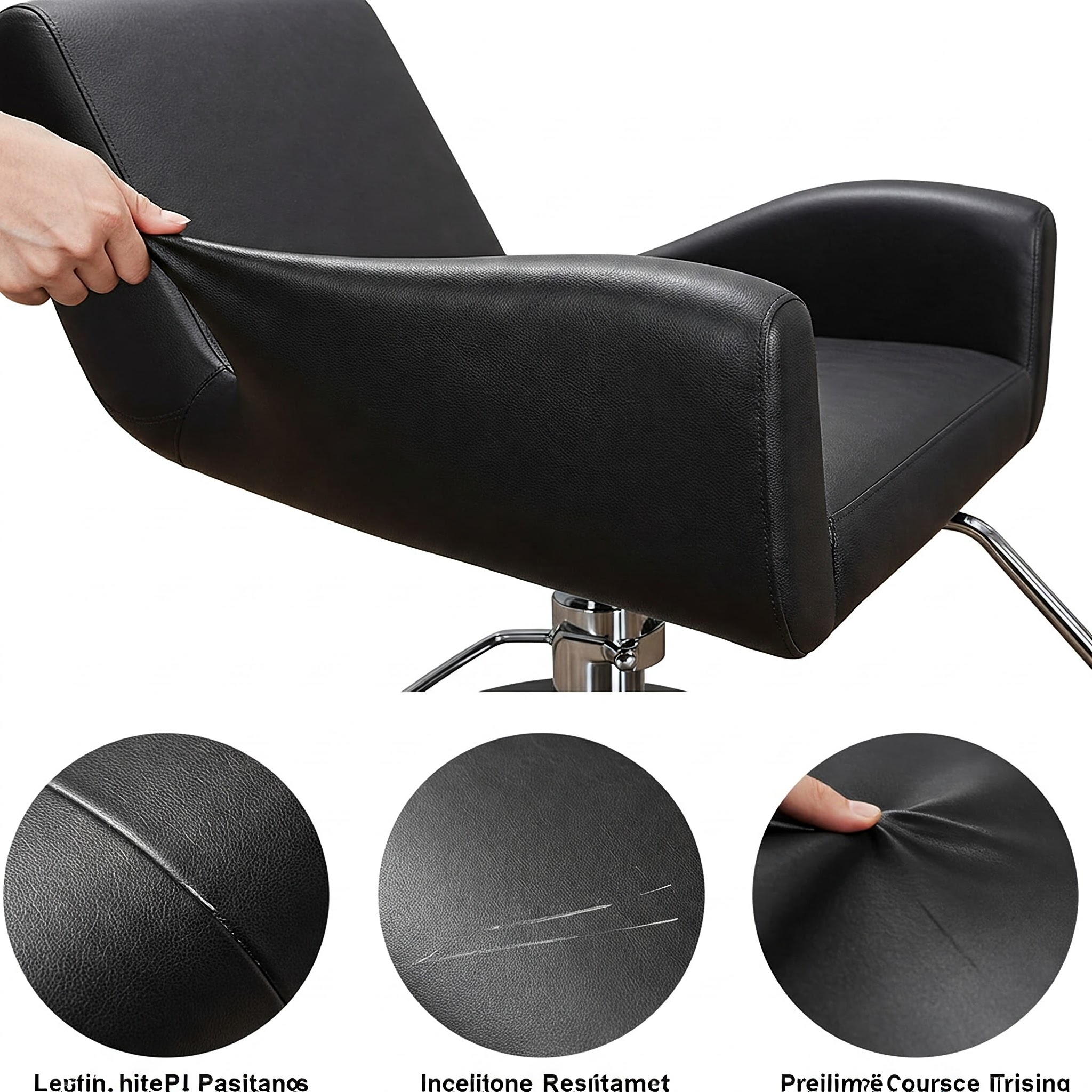 Avoid alcohol-based cleaners (they dry out the material). Use leather conditioners to prevent cracking. Wipe spills immediately to prevent stains.