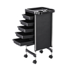T28 Plastic Hair Salon Trolley Beauty Rolling Cart with 5 Drawers