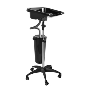 Height Adjustable Salon Hair Treatment Bowl Shampoo Basin with Rolling Wheels