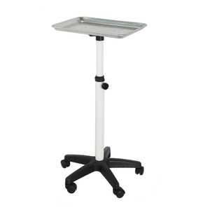 White Aluminum Instrument Beauty Salon Tattoo Dental Tray Rolling Trolley Cart