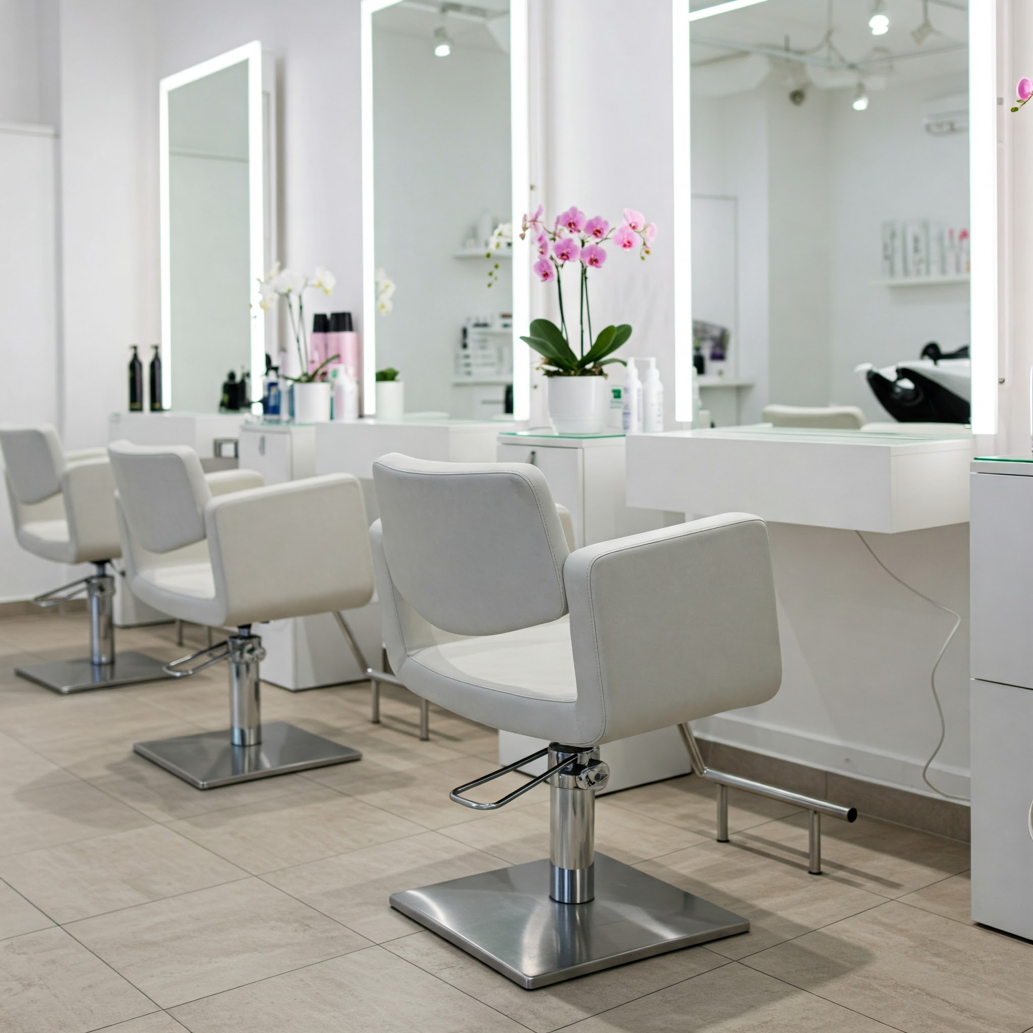 3. The Rise of Smart Furniture in Salon Spaces Technology is transforming various aspects of our lives, and the beauty industry is no exception. The integration of smart features into salon furniture is an emerging trend that promises to enhance both the stylist and client experience, adding convenience and a touch of modern sophistication to salon environments. Integrated Charging Ports for Devices: In today's digital age, both stylists and clients rely heavily on their electronic devices. Incorporating built-in charging ports (USB or wireless) into styling stations, waiting area seating, and even treatment beds offers a valuable convenience. Clients can keep their phones charged during longer appointments, while stylists can easily power their tablets or other essential tools. Imagine a salon trolley with an integrated charging station, allowing stylists to keep their styling tools or tablets powered throughout the day without the clutter of cords and adapters. Adjustable Lighting for Optimal Ambiance and Task Performance: Lighting plays a crucial role in creating the right ambiance in a salon and ensuring optimal visibility for stylists. Smart furniture with integrated, adjustable lighting allows for customization of brightness and color temperature. This can be particularly beneficial at styling stations and makeup areas, where precise lighting is essential. Adjustable lighting can also contribute to the overall mood of the salon, creating a relaxing atmosphere in spa treatment rooms or a vibrant energy in styling areas. Smart Storage Solutions: While traditional storage like drawers and shelves remains essential, smart features can enhance their functionality. Consider furniture with sensor-activated lighting inside cabinets or drawers, making it easier to locate items. Digital locking mechanisms can also provide added security for valuable tools and products. The Integration of Technology into Shampoo Stations: Even the traditional shampoo bowl is evolving with technology. Some modern designs incorporate features like digital temperature control for the water, massage functions, and even integrated screens for client entertainment during hair washing. While these features are still emerging, they represent the potential for technology to enhance even the most fundamental salon experiences. Creating a Modern and Innovative Image: By embracing smart furniture solutions, salons can project a modern and innovative image, attracting tech-savvy clients and demonstrating a commitment to providing a cutting-edge experience. This can be a significant differentiator in a competitive market.