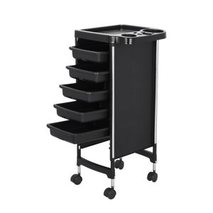 Plastic Hair Salon Trolley Beauty Rolling Cart with 5 Drawers