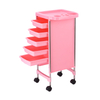 T28 Plastic Hair Salon Trolley Beauty Rolling Cart with 5 Drawers