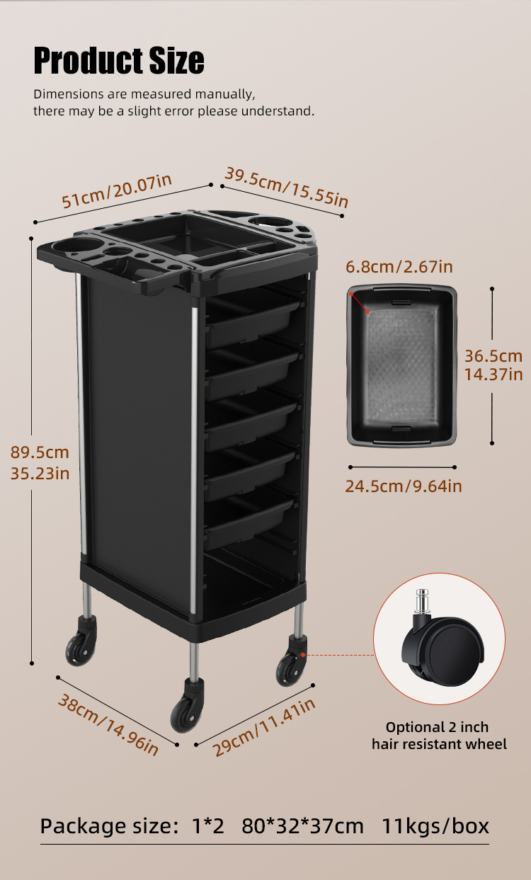 BeautyCool Hair Salon Trolley: Customizable & Efficient for Your Salon Needs The Hair Salon Trolley is designed to be a personalized and efficient solution for salon professionals. Offering customizable design options and a range of functional features, this trolley helps keep your tools organized and within easy reach, enhancing your workflow and client satisfaction.