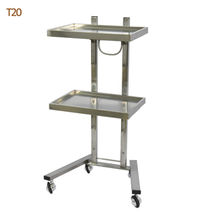 Stainless Steel Salon Silver Trolley Cart with Wheels