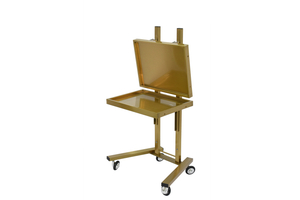 Luxury Metal Gold Tray Spa Salon Trolley Cart on Wheels