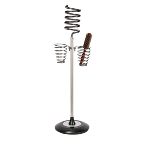 Plastic Base Hair Dryer Holder Standing with 2 Spiral Rack