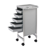 T28 Plastic Hair Salon Trolley Beauty Rolling Cart with 5 Drawers