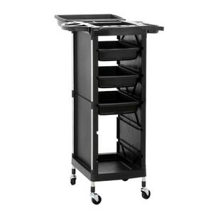 Black Hairdressing Barber Salon Trolley Tool Cart